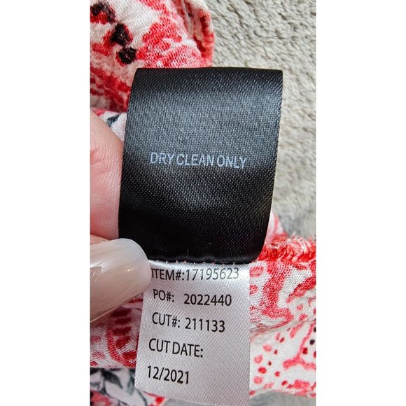 Torrid Top Women's‎ 0/L Multicolor Babydoll Crinkle Gauze Crochet Inset Lace-Up - Picture 10 of 10